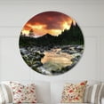 thumbnail image 2 of Designart Horloge Murale Moderne 'rivière Rocheuse au Coucher du Soleil', 2 of 6