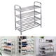 thumbnail image 3 of Estante de zapatos de 4 niveles Torre de zapatos de metal 16-20 pares Unidad de organizador de almacenamiento de zapatos Estante de entrada Gabinete apilable con 4 niveles Estantes metálicos Baoblaze zapateros de acero inoxidable, 3 of 8