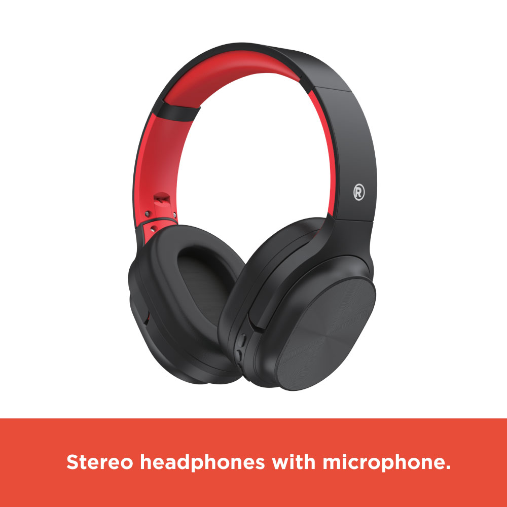 RadioShack Black/Red Bluetooth Headphones
