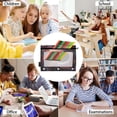 thumbnail image 6 of Falling Illusion Geometric 2 Pack Pencil Pouch for 3 Ring Binder Smooth Zipper Folders with Pockets Clear Window Pencil Case, 6 of 6