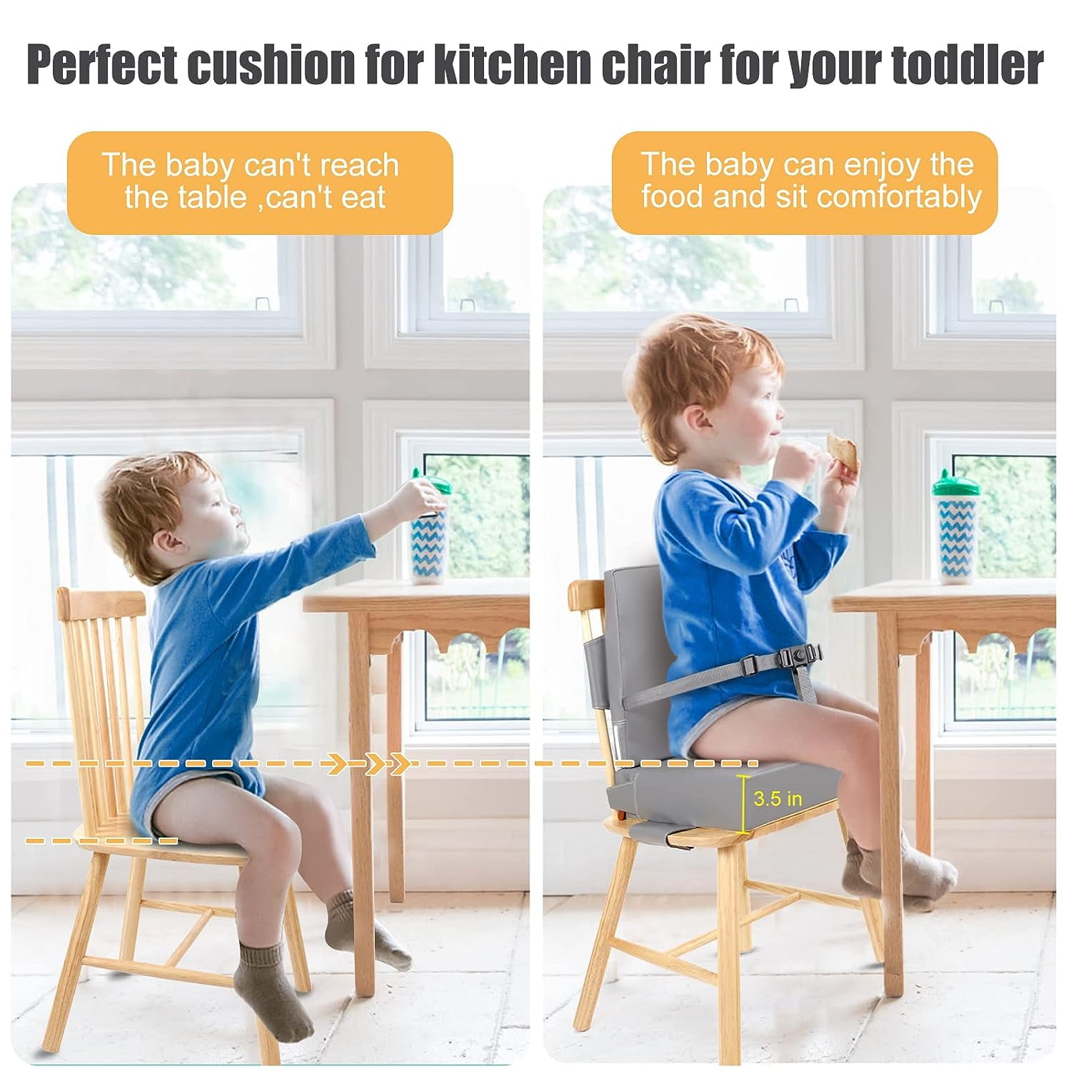 Toddler Booster Seat for Dining Table Waterproof Booster Seat with daCUC