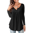 thumbnail image 3 of FOLUNSI Womens Plus Size Tunic Tops Long Sleeve Casual Floral Henley Shirts M-4XL, 3 of 7