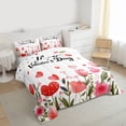 thumbnail image 3 of Homewish Happy Valentine'S Day Bedding Comforter Set,Cute Loves Pattern Twin Comforter Sets,Pink Flower Tulip Bedding Set For Girls Kids,Super Cozy Room Decor Reversible,2 Pieces, 3 of 8