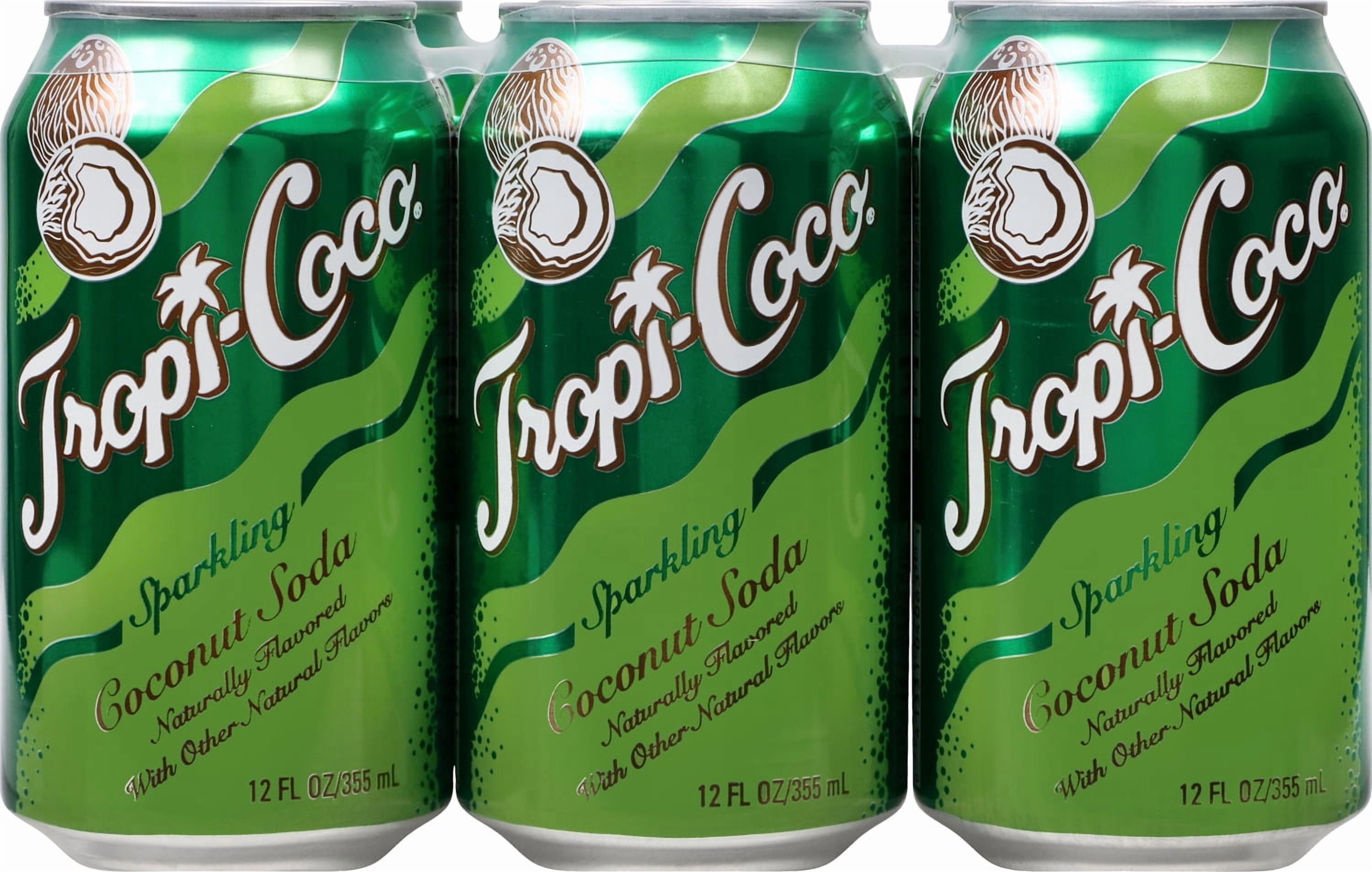 Goya Tropi-Coco Sparkling Coconut Soda, 6 - 12 fl oz cans