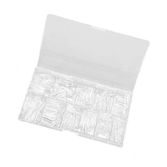 Vocoste Women's Full Coverage Square Fake Nails Kit Clear 1 Set