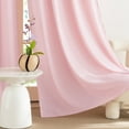 thumbnail image 2 of NICETOWN Privacy Sheer Curtains for Kitchen, Grommet Curtains Non-See-Through Light Filtering Window Drapes for Living Room, Baby Pink, 52"x72", 2 Panels, 2 of 8