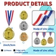 thumbnail image 2 of 12 Pack Gold Silver Bronze Trophy Medals for Awards,Olympic Style Medal Bulk for Kids and Adults- Prizes for Competitions Ceremonies Events and Celebrations,2 Inches, 2 of 9