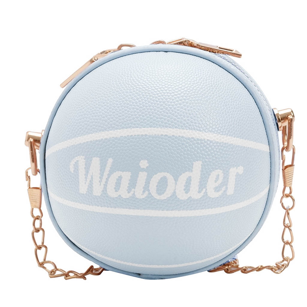 blue basketball purse