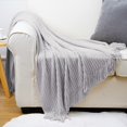 thumbnail image 6 of Grey Micro Plush Throw Blanket | Thick Faux Fur Blanket | Grey Throw Blanket | Warm Fuzzy Blanket for Couch | Fluffy | Willow Collection, 6 of 6