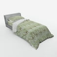thumbnail image 3 of Ambesonne Nature Bedding Set 4 Pcs, Tree Leaves Illustration, Queen, Lime Green and Fawn, 3 of 3
