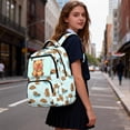 thumbnail image 6 of Bulopur Capybara Kids Backpack for Girls Boys, Summer Fruit Kawaii Animal Print School Bag Lightweight/Breathable/Durable/Waterproof Multi-Pocket Book Bag for Elementary Students, 6 of 7