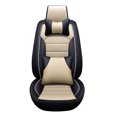 thumbnail image 4 of Leadwolf 2PCS Front Seat Cover for Cadillac for XT5 2017-Present 2 Seats Wear-Resistant Leather Anti Slip Cushion Front Set Black and Beige, 4 of 5