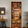 thumbnail image 5 of for Creative 3D Door Sticker Wine Cabinet Wallpaper Self Adhesive Wall Mural Pos, 5 of 5
