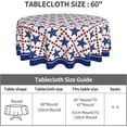 thumbnail image 3 of 4th of July Tablecloth Red White and Blue Star Plaid Round Tablecloth 60 Inch Washable Patriotic Tablecloth for Independence Day Parties Picnic Dining Room Table Decor, 3 of 6