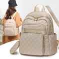 thumbnail image 2 of Faraee Womens Backpack Purse Waterproof Nylon Designer Fashion Daypacks Work Travel Handbags Ladies Casual Shoulder Bag Beige, 2 of 9