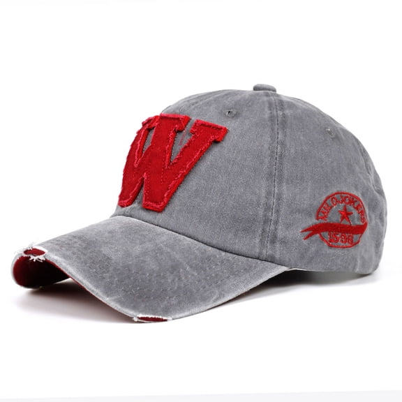 new cotton letter W Baseball Cap retro outdoor sports caps women bone gorras curved fitted washed vintage dad hats for men Classic Baseball Dad Hat Embroidered Initial Letter Low Profile Hat Cap