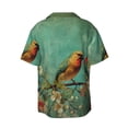 thumbnail image 5 of KLL Retro Birds Print Men's Shirt Short Sleeve Button Down Summer Cuba Beach Shirts- XX-Large, 5 of 5