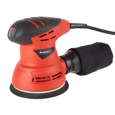 Stalwart Orbital Sander – 2 Amp Handheld Corded Electric Power Tool for Woodworking with Dust Extraction (Best Random Orbital Sander For Woodworking)