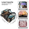 thumbnail image 3 of Yak Insulated Double Layered Lunch Bag with Two Compartments, Large Capacity 7.1x11.4x16.1 Inches, Handheld Meal Bag for Men and Women, 3 of 6