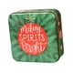 thumbnail image 3 of Lata de galletas navideñas con dibujos de chocolate, para guardar bocadillos, envoltorios de regalo, golosinas navideñas ESPÍRITUS verdes, 3 of 9