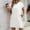 White, variant on T Shirt Women's Dresses Mini Short White Dress Short Sleeve Shift Dresses with Pockets