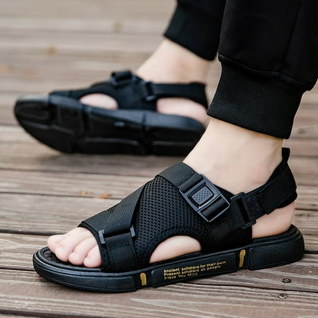 

Cathalem Shower Sandals for Men Non Slip Adjustable Men Sports Sandals Fashion Solid Color Hollow Out Arch Fit Sandals for Men Gold 8