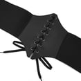 thumbnail image 7 of Grebrafan Womens Lace-up Cinch Tied Elastic Underbust Corset Belt US M Black, 7 of 7