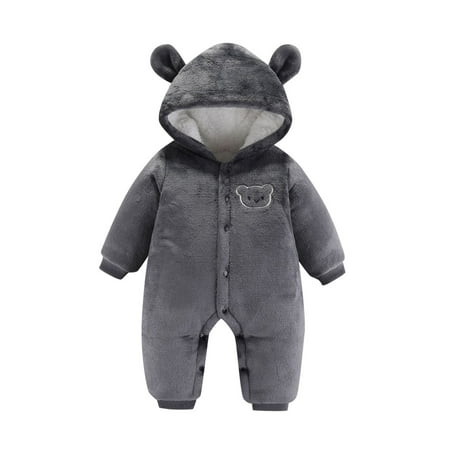 

MIUBAGIAL Unisex Baby Boys Girls Bear Ear Hooded Jumpsuit Clothes Winter Coats Outerwear Cute Jumpsuit Snowsuit Bodysuits