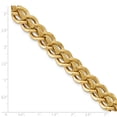 thumbnail image 3 of Real 14kt Yellow Gold Polished and Textured Fancy Link Chain Bracelet; 8 inch; for Adults and Teens; for Women and Men, 3 of 3