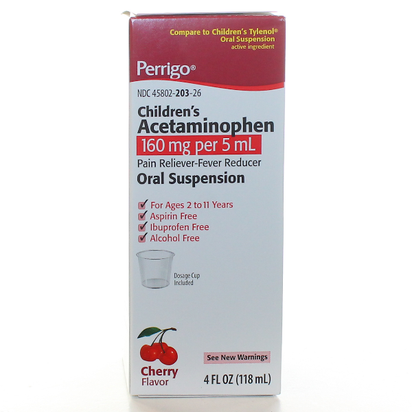 Perrigo Children's Cherry Acetaminophen Oral Suspension, 160 mg/ 5 ml