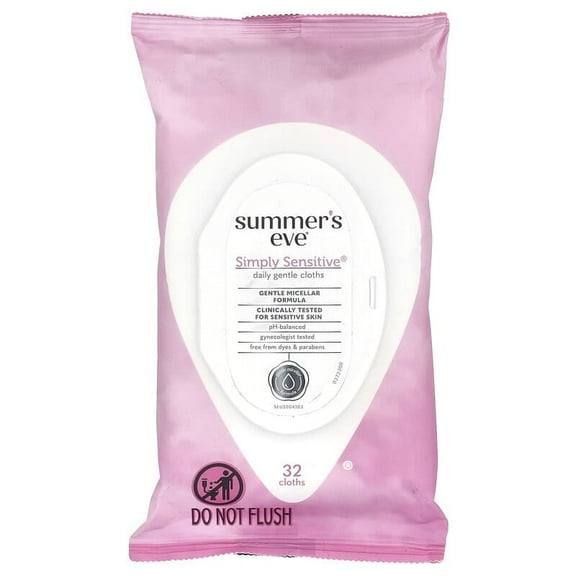 Summer's Eve, 5 in 1 Cleansing Cloths, Simply Sensitive, 32 Cloths