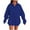 Navy, variant on lmcalzta Sweatshirts for Women Fleece Liend Oversized Lapel Collared Casual Pullover Fall Winter