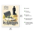 thumbnail image 2 of The Diabolical (Les Diabolique) Starring Simone Signoret Directed by Henri-Georges Clouzot - Vintage French Film Movie Poster by Raymond Gid c.1955 - Fine Art Matte Paper Print (Unframed) 16x20in, 2 of 4