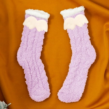 

Fashion Keep Warm Women Fashion Patchwork Ladies Cute Thick Socks Plush Socks