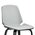 thumbnail image 6 of Brinley Gray Faux Leather and Black Wood Dining Room Accent Chair, 6 of 10