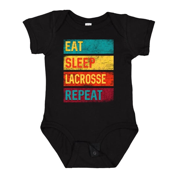 Inktastic Lacrosse Player Eat Sleep Lacrosse Repeat Boys or Girls Baby Bodysuit