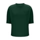 thumbnail image 5 of Tops de trabajo para mujer,Blusa informal de manga corta para mujer, cuello redondo, bolsillo, mezcla de poliéster y elastano, ajuste suave y cómodo, ideal para uso diario en casa, sopatenor, 5 of 8