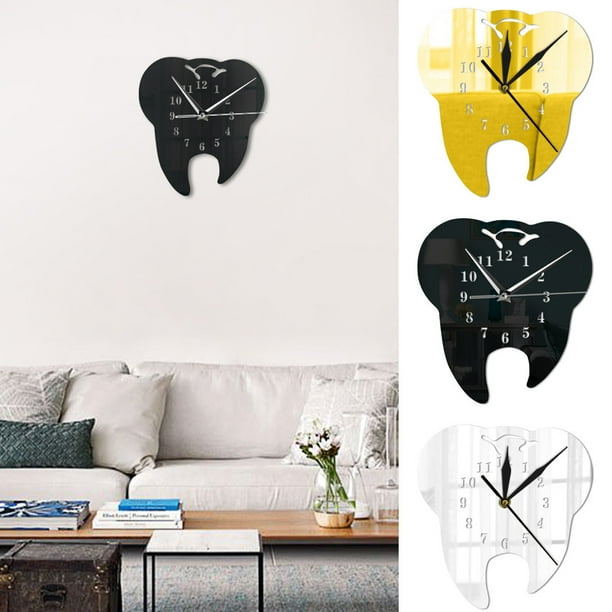 Liquidación de Rebajas de Hoy Espejo Acrílico Dientes Creativos 3D Decoración Del Hogar onlyliua