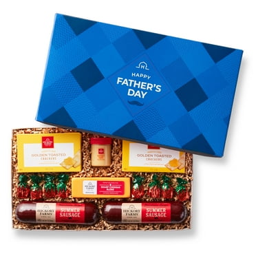 Hickory Farms Father’s Day Gift Box, 14 pieces | Summer Sausage & Cheese Gift Under $50