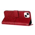 thumbnail image 4 of For Iphone 15 Plus Rhombic Texture Leather Phone Case With Lanyard(Red),iPhone 13 Pro, 4 of 7