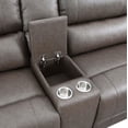 thumbnail image 6 of ACME Kantu Faux Leather Upholstered Motion Sectional Sofa in Brown, 6 of 9