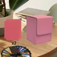 thumbnail image 6 of GARENDE Card Deck Box Collectible Game Holder Baseball Card Gathering Card Protectors PU Pink, 6 of 9