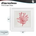 thumbnail image 4 of Stupell Industries Contemporary Rosy Pink Coral Branch White Framed Print Under Glass, 16 x 16, by Janet Tava, 4 of 8