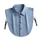 thumbnail image 4 of Cuello falso para traje profesional, ropa decorativa elegante, cuello falso ajustable Azul vaquero, 4 of 9