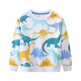 thumbnail image 3 of Little Maven 2024 Nuevas camisetas de primavera y otoño Ropa para niños Ropa para niños Sudaderas con capucha para niños Sudadera de algodón con dibujos de dinosaurios, 3 of 5
