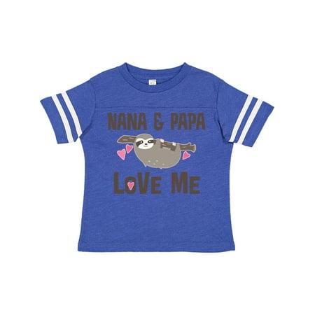 

Inktastic Nana and Papa Love Me Sloth Gift Toddler Toddler Girl T-Shirt