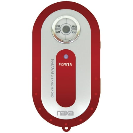 Naxa NR720RD AM/FM Mini Pocket Radio (Red)