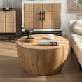 thumbnail image 4 of 31.50"Vintage Style Bucket Shaped Coffee Table for Office, Dining Room and Living Room, 4 of 11