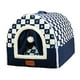 thumbnail image 3 of Acogedora casa pequeña para perros para gatos y cachorros, cueva cálida cerrada para gatos, cachorros y perros Azul marino XL, 3 of 9