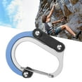 thumbnail image 1 of Carabiner Clip, Multi-functional Carabiner Clip and Hook, Luggage Carabiner Hook, Travel Use for Luggage Outdoor Use Small Bags Blue, 1 of 7